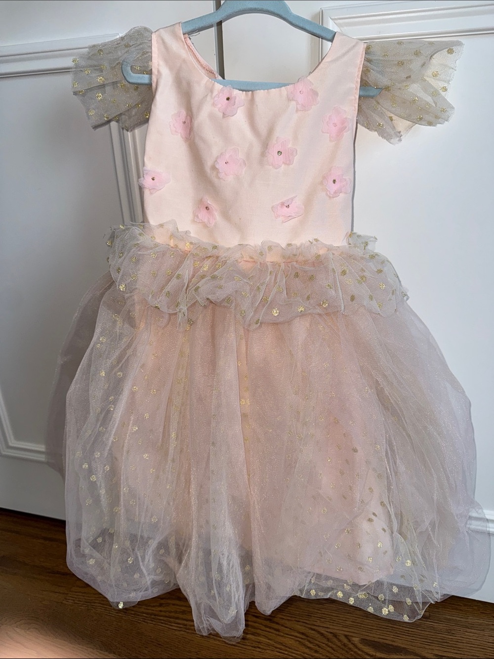 Pottery Barn Kids Pink and Gold Tulle Fairy Dress